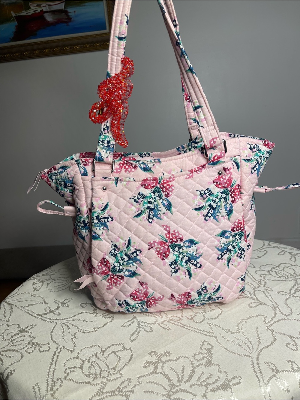 🌷 VINTAGE VERA BRADLEY "HAPPINESS RETURNS" GLENNA TOTE 🌷